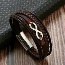 Lederarmband für Herren, Armband aus Leder, 21cm, Edelstahl Verschluss