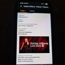 Robbie Williams Digitale Ticket - 25.06.225 