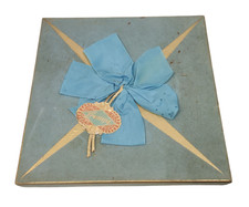 A14102 RAR selten alte TRUMPF-SCHOKOLADE PRALINENSCHACHTEL "Träumerei" museal