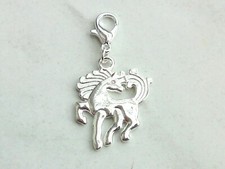 Charms Anhänger PFERD versilbert Charm Pony Fohlen Horse für Bettelarmband Kette