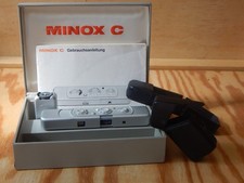 Minox C Kamera mit Etui Blitzadapter mit Etui Originalkarton Bedienungsanleitung
