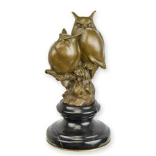 Bronzefigur eulenpaar bm3 - eulenpaar,