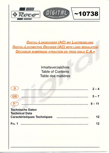 Roco 10738 anleitung für - anleitung,
