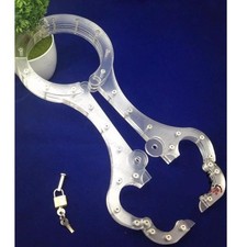 Transparent Fesselung Cangue Pranger Bondage Halsband Handschellen Restraint 