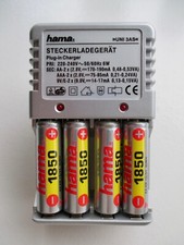 Hama Akku-Steckerladegerät UNI-3AS + 4X NiMH/AA1850mAh