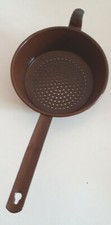 Altes Emaille Sieb mit Stiel /
