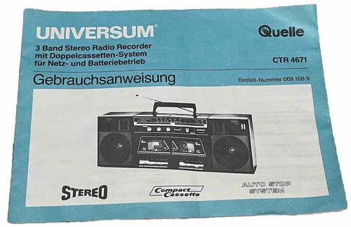 Gebrauchsanweisung universum - gebrauchsanweisung,