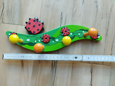 Garderobe Kinderzimmer mit 4 Kleiderhaken Kindergarderobe Holz Garderobenleiste