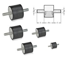 Gummipuffer Schwingungsdämpfer Vibrationsdämpfer M3 M4 M6 M8 M10 mit Ø8-60mm