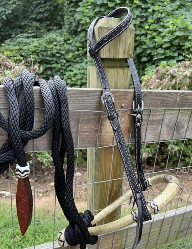 Black bitless hackamore - black,