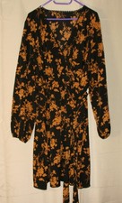 Damen langarm Satin Kleid