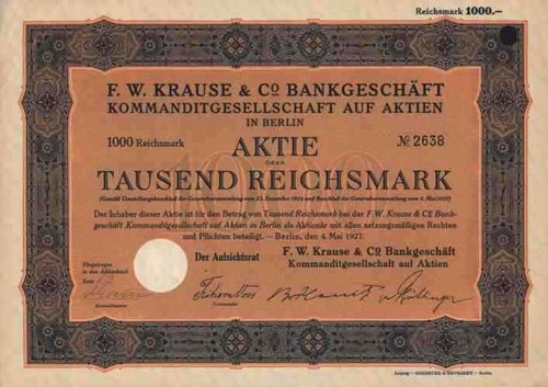 Krause bank 1927 berlin - bank,