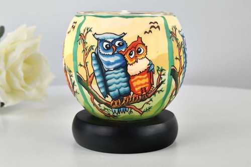 Leuchtglas 21110 owls eule - leuchtglas,