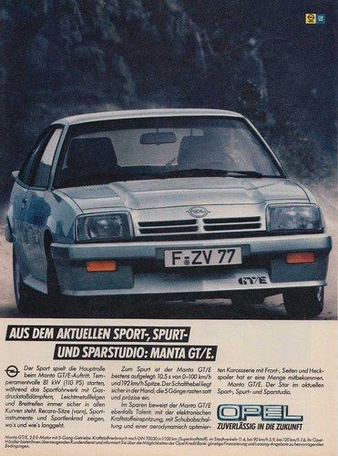 Opel manta reklame - opel,
