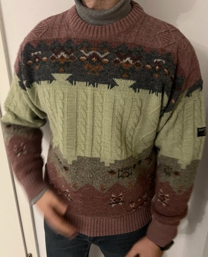 Vintage strickpullover mit - strickpullover,