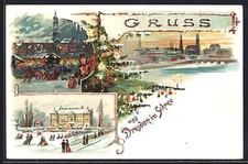 Winter-Lithographie Dresden