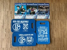 Schalke 04 UEFA Cup Sieg 1997 Kreisel und Sitzkissen im sehr guten Zustand