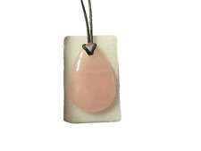 Großer Rosenquarz Anhänger frontal gebohrt Nr. 4429