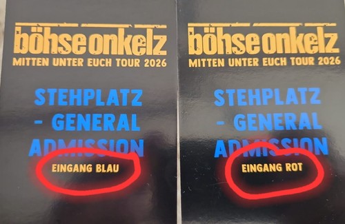 Tausche karten böhse onkelz - karten,
