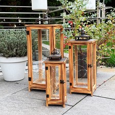 3'er Set Design Holzlaternen