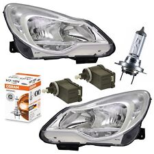 Scheinwerfer Set für Opel Corsa D 2011-2014 + OSRAM Original Line H7 + Motoren