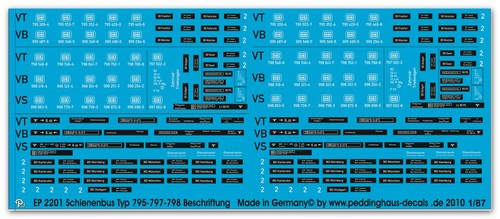 Peddinghaus decals 2201 - decals, 1/87