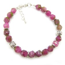 OPERHAUS edles Turmalin-ARMBAND ARMKETTCHEN sechseck FACETTIERT W044