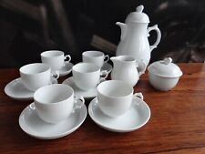 Alt Fürstenberg weiße Rose Schlossgarten Kaffeetasse Untertasse Mokka 6 Personen