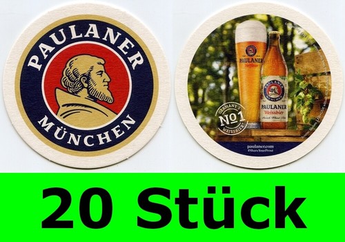 Stück bierdeckel paulaner - 20,