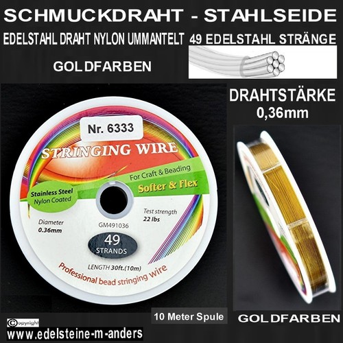 Schmuckdraht stahlseide - schmuckdraht,