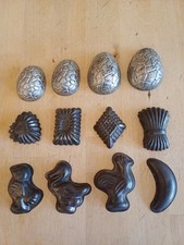 Alte Metall Osterei u.a. Schokoladenförmchen