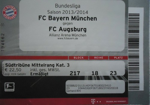 Ticket bundesliga 2013 fc - 2013/14,