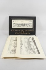 Q43B79- Mappe Alte Deutsche Landkarten und Städteansichten Faksimile Drucke 