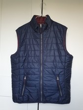 Herren Weste Gesteppt Wendeweste Dunkelblau Dunkelrot Steppweste Blau Rot Gr. M