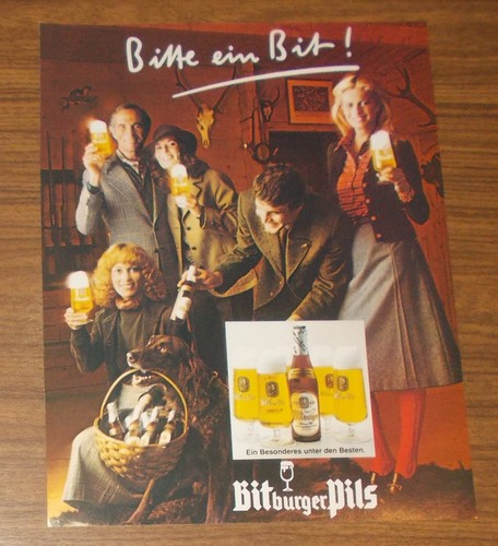 Seltene werbung bitburger pils - bitburger,