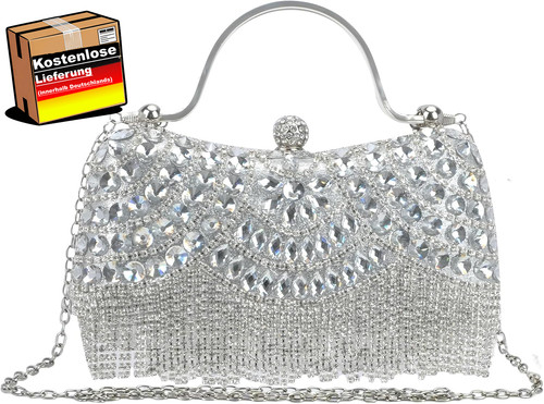 Damen clutch mit - clutch, glitzer
