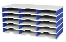 styro® 268-0305 Sortierstation Standard styrodoc trio 15 Fächer - grau/blau