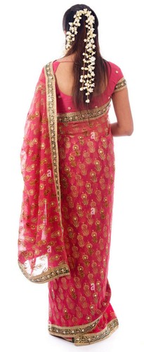 Indischer sari handgewebt - indischer, sari,