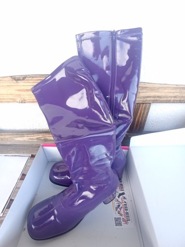 Gogo damenstiefel lila lack - damenstiefel,