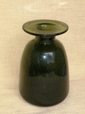 Glas vase grün mundgeblasen - glas,