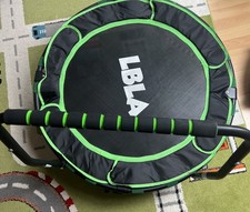 LBLA Kindertrampolin mit Griff, 36 Zoll, Schwarz/Grün bis 25kg Belastung Indoor
