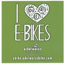1 Aufkleber Sticker Sport Bike Fahrrad Radl I Love E-Bike Bikes Edelweiss 7,5 cm