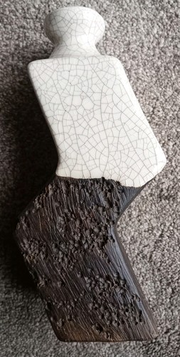 Keramik holzoptik vase 27 - vase, cm