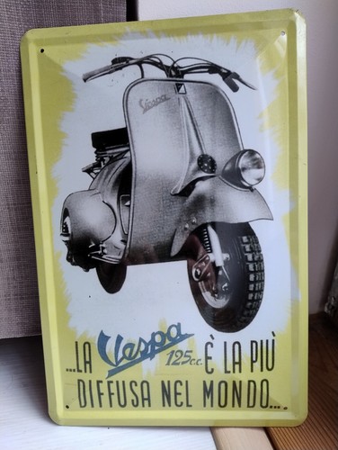 Vespa blechschild retro - blechschild,