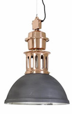 JEFFERSON Vintage Hänge Lampe Industrie Loft Kupfer Decken Leuchte Schwarz matt