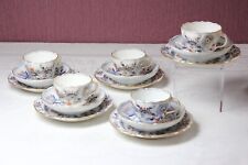 Meissen 5 Kaffeegedecke 3-teilig Zwiebelmuster Royal rot mit Goldrand 1. Wahl