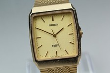 [NEAR MINT] Vintage SEIKO SPIRIT 5E31-5A60 29mm Gold Dial Square Qz Herrenuhr