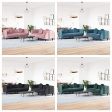 3-tlg. Sofagarnitur mit Samt