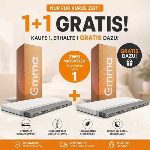 Emma matratze 1 gratis - emma,