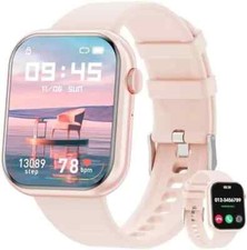 Smartwatch Damen mit Telefonfunktion Armbanduhr für iPhone Samsung Huawei Sony